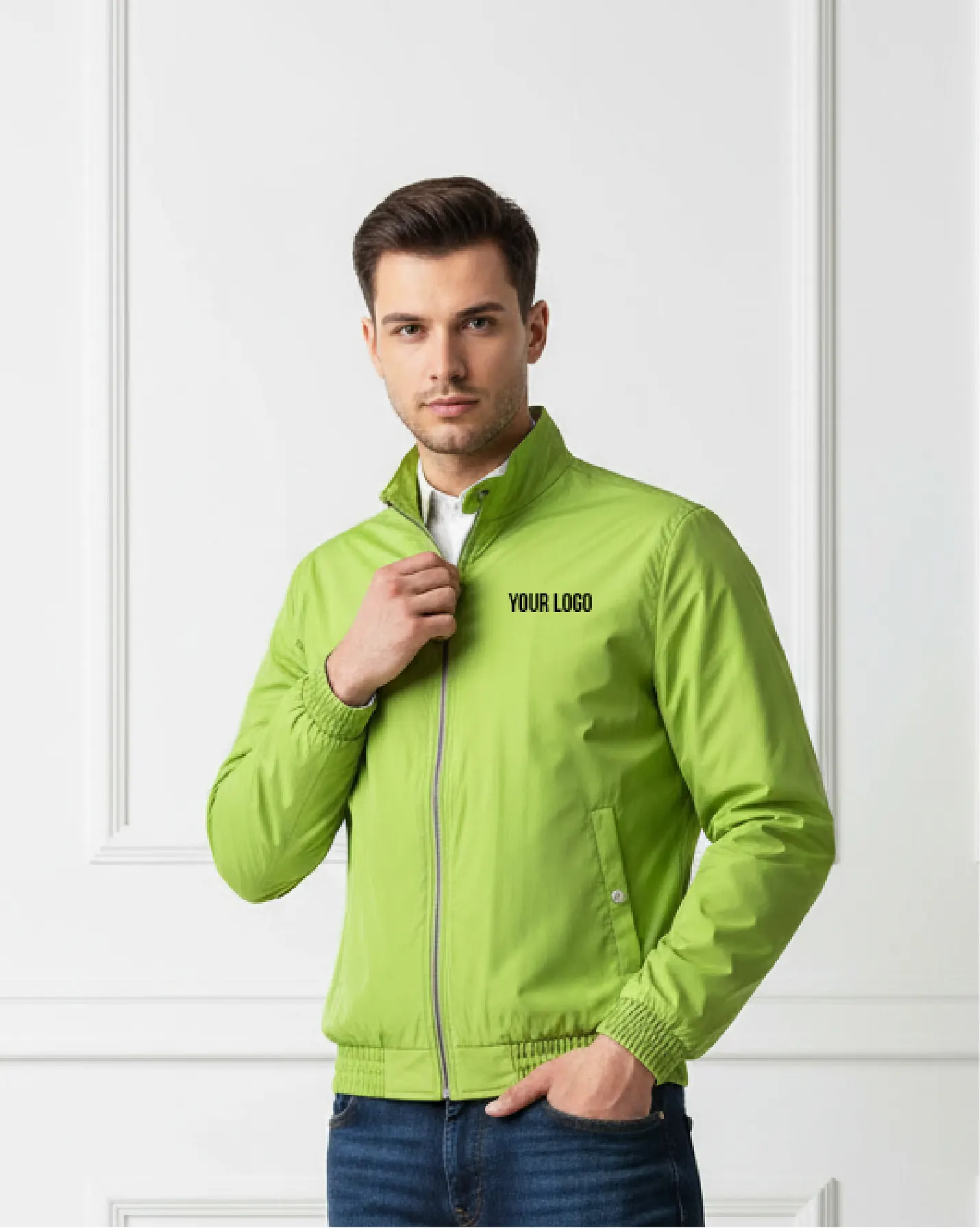 Zipper Jacket without Mesh in green